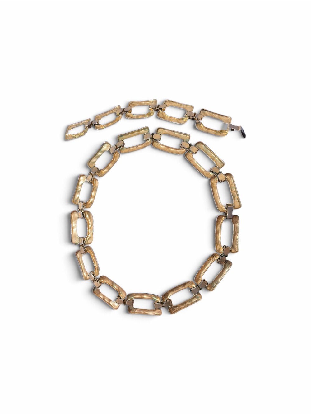 Gold Link Chain Necklace and Bracelet Set - Women Jewelry - Picture 3 of 3